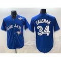 Toronto Blue Jays #34 Kevin Gausman Royal HOLBERT 2025 World Series Cool Base Stitched Jersey