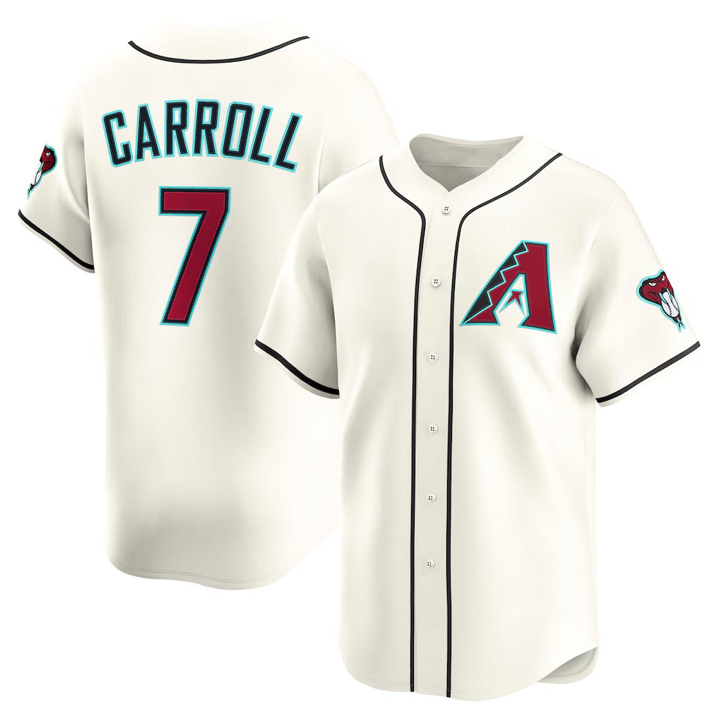 Arizona Diamondbacks #7 Corbin Carroll Cream HOLBERT Home Limited Player Jersey