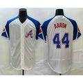 Atlanta Braves #44 Hank Aaron White HOLBERT 2023 City Connect Flex Base Stitched Jersey