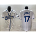 Los Angeles Dodgers #17 Shohei Ohtani White HOLBERT Cool Base With Patch Stitched Jersey