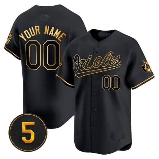 Custom Baltimore Orioles Robinson Patch Vapor Premier Limited Jersey ¨C Black HOLBERT