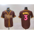 San Diego Padres #3 Jackson Merrill Brown HOLBERT Cool Base Stitched Jerseys