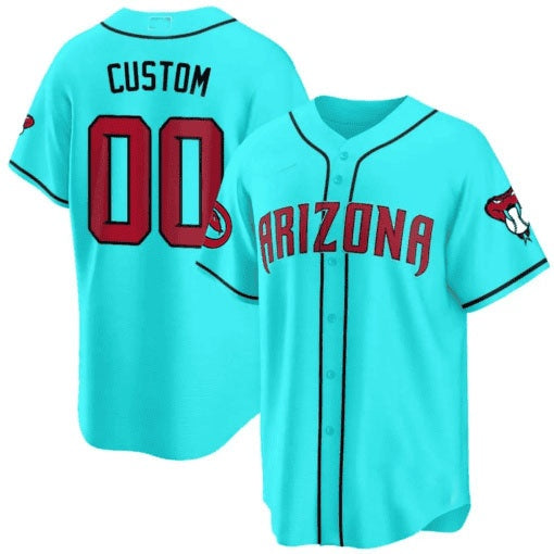 Custom Arizona Diamondbacks 2024 Cool Base Jersey V2 ¨C Teal 2 HOLBERT