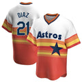 Houston Astros #21 Yainer Diaz Player Rainbow Cooperstown Collection HOLBERT T-shirt Stitched Jerseys