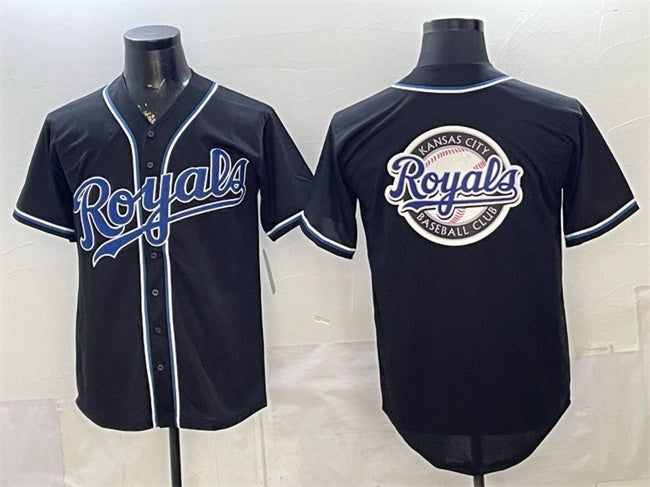 Kansas City Royals Team Big Logo 2026 Fashion Replica Black HOLBERT Out Stitched Jersey