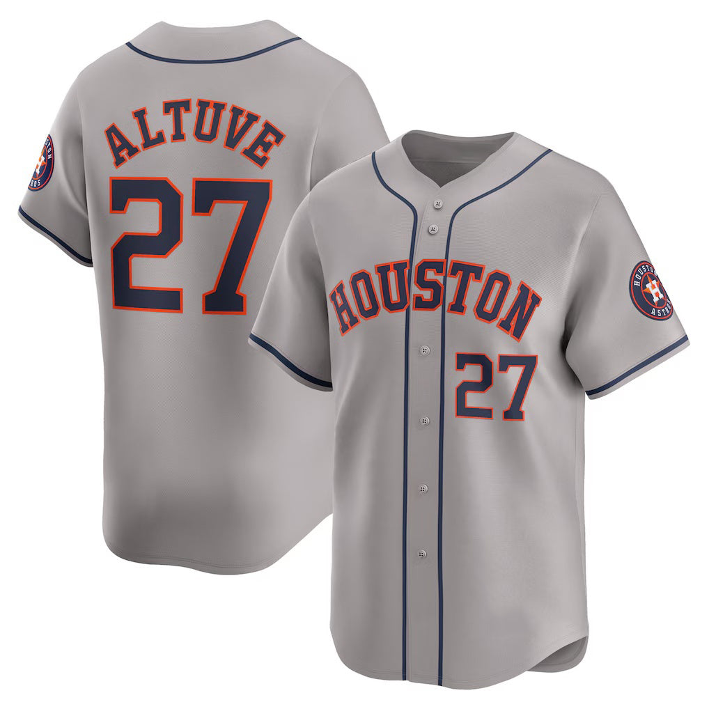 Houston Astros #27 Jose Altuve Gray HOLBERT Away Limited Player Jersey