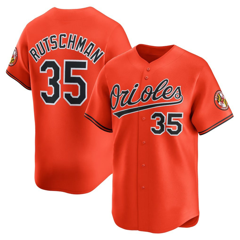 Baltimore Orioles #35 Adley Rutschman Orange HOLBERT 2nd Alternate Limited Player Jersey