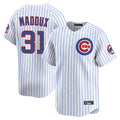Chicago Cubs #31 Greg Maddux Player White HOLBERT Limited Home Game Stitched Jerseys
