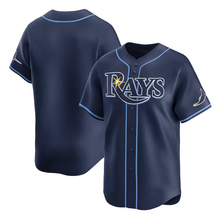 Tampa Bay Rays Blank Navy HOLBERT Away Limited Stitched Jersey