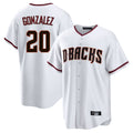 Arizona Diamondbacks #20 Luis Gonzalez Player White HOLBERT Home Game Stitched Jerseys