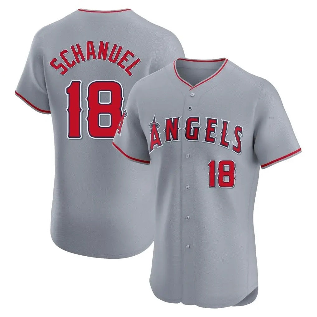 Los Angeles Angels #18 Nolan Schanuel Player Gray HOLBERT Home Limited Elite Stitched Jerseys