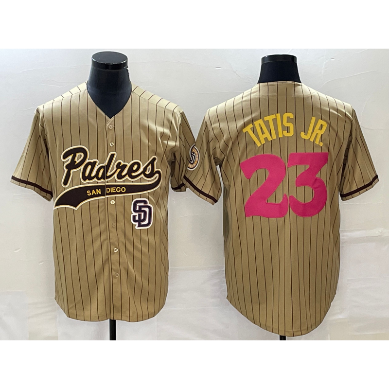 San Diego Padres #23 Fernando Tatis Jr Tan HOLBERT NEW 2023 City Connect Cool Base Stitched Jersey