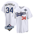 Los Angeles Dodgers #34 Fernando Valenzuela Player Gold White HOLBERT World Series 2026 Collection Stadium Limited Stitched Jerseys