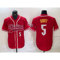 Philadelphia Phillies #5 Bryson Stott Number Red HOLBERT Cool Base Stitched Jersey 2