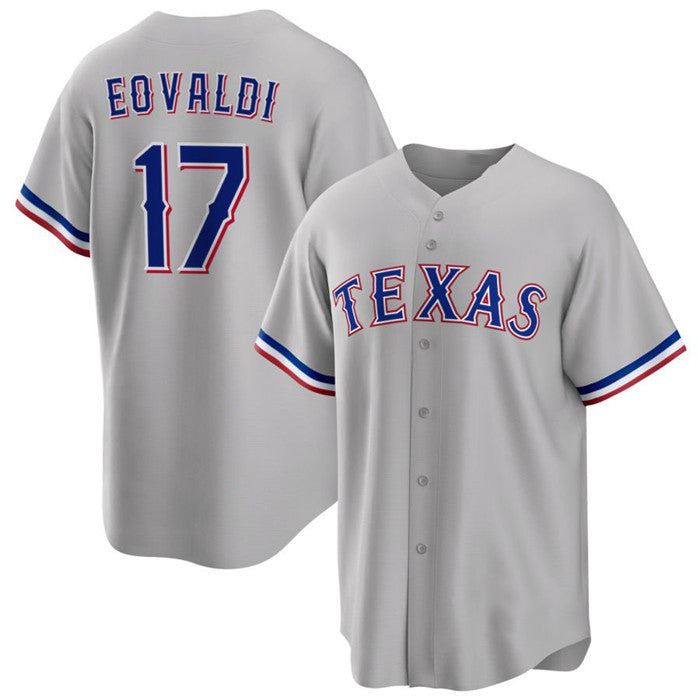 Texas Rangers #17 Nathan Eovaldi Gray HOLBERT Cool Base Stitched Jersey