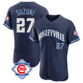 Chicago Cubs #27 Seiya Suzuki Player Navy HOLBERT City Connect 150th Anniversary Limited Elite Home Stitched Jerseys