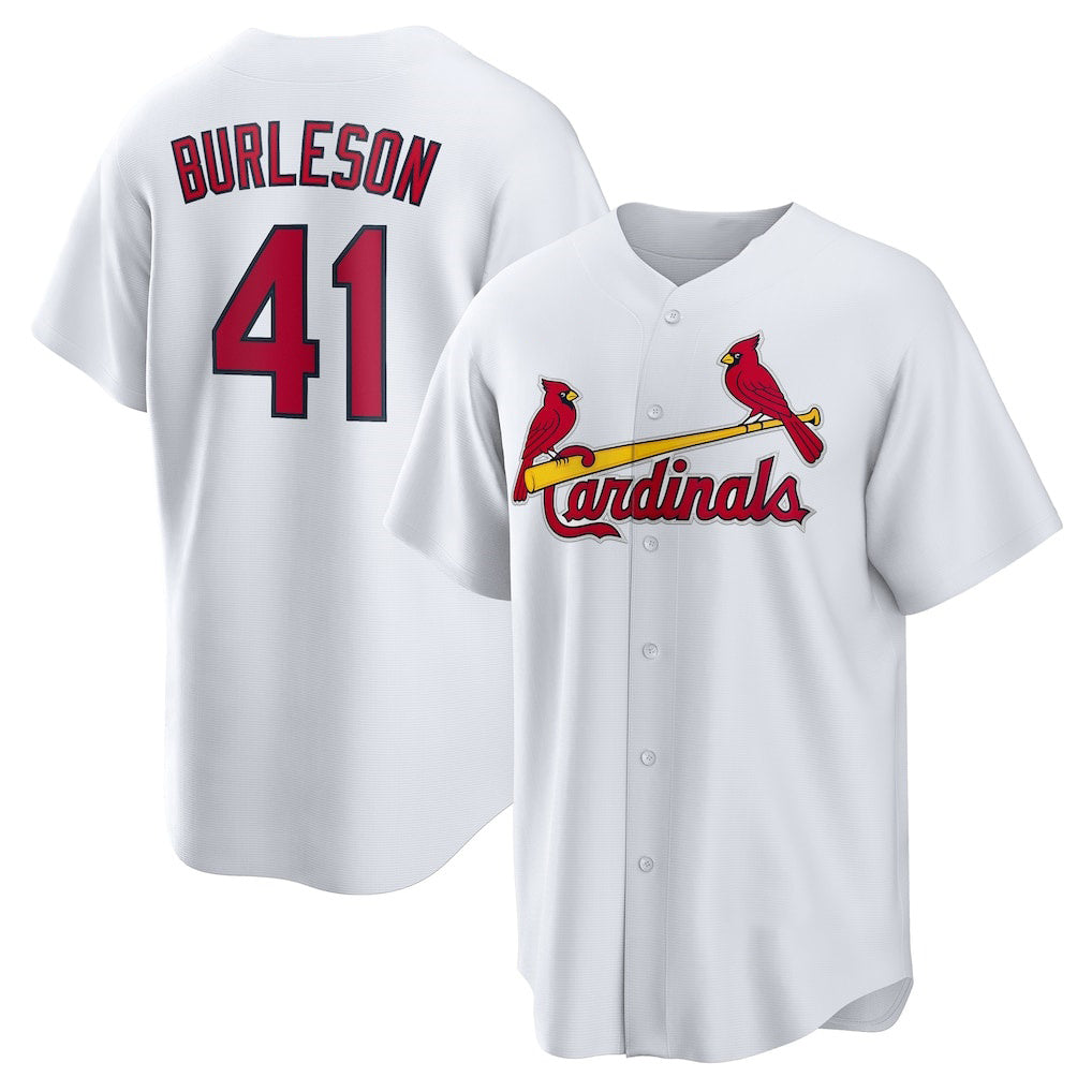 St. Louis Cardinals #41 Alec Burleson White HOLBERT Home Replica Jersey