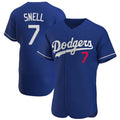 Los Angeles Dodgers #7 Blake Snell Player Royal HOLBERT Limited Elite Home Stitched Jerseys