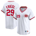 Cincinnati Reds #29 TJ Friedl Player White HOLBERT Cooperstown Collection Limited T-shirt Home Stitched Jerseys