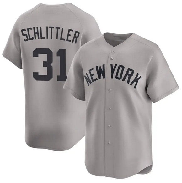 New York Yankees #31 Cam Schlittler Gray HOLBERT 2026 Road Limited Stitched Jersey