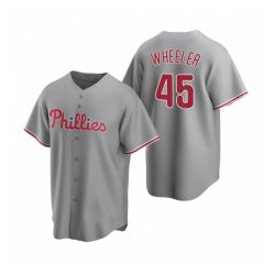 Philadelphia Phillies #45 Zack Wheeler Gray HOLBERT Road Stitched Jersey