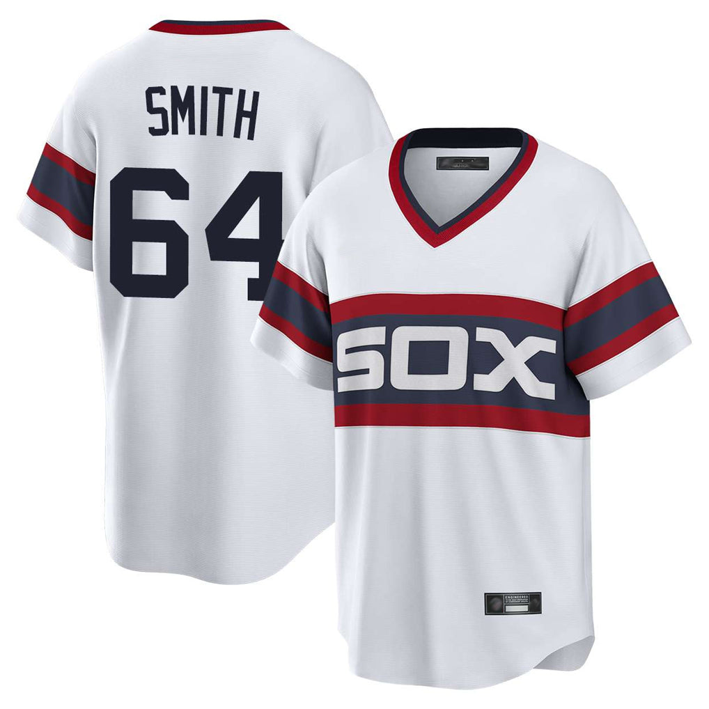 Chicago White Sox #64 Shane Smith Player White HOLBERT T-shirt Home Game Stitched Jerseys