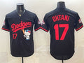 Los Angeles Dodgers #17 Shohei Ohtani Black HOLBERT Hello Kitty Night 2025 World Series Champions Patch Stitched Jersey