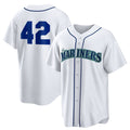 Seattle Mariners #42 Jackie Robinson White HOLBERT Home 2025 Day Replica Jersey