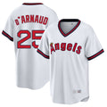 Los Angeles Angels #25 Travis d'Arnaud Player White HOLBERT T-shirt Home Game Stitched Jerseys