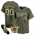 Custom Los Angeles Dodgers Armed Forces Day Vapor Premier Limited Jersey ¨C Green HOLBERT