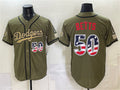 Los Angeles Dodgers #50 Mookie Betts Olive HOLBERT 2026 Armed Forces Day 250 Fourth of July Stitched Jersey