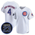 Chicago Cubs #4 Pete Crow-Armstrong White HOLBERT Pinstripe 'Ryne Sandberg Tribute' Vapor Limited V2 Stitched Jersey