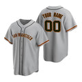 Custom San Francisco Giants Gray HOLBERT Stitched Cool Base Road Jersey
