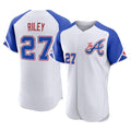 Atlanta Braves #27 Austin Riley Player White HOLBERT City Connect Limited Elite Home Game Stitched Jerseys