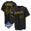 Los Angeles Dodgers #44 Andy Pages Player Black Gold HOLBERT World Series Meet Limited Home Stitched Jerseys