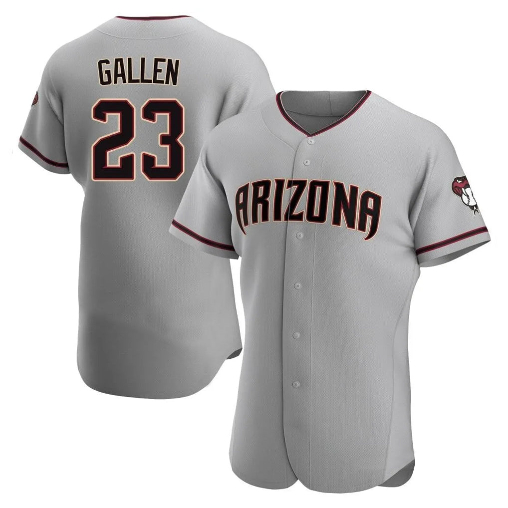 Arizona Diamondbacks #23 Zac Gallen Player Gray HOLBERT Road Limited Elite Home Game Stitched Jerseys