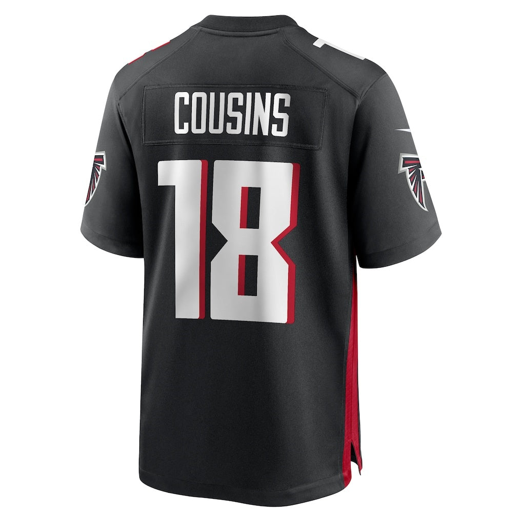 A.Falcons #18 Kirk Cousins Black HOLBERT Game Player Jersey