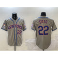 New York Mets #22 Juan Soto Grey HOLBERT 2025 Spring Training Alternate Limited Stitched Jersey