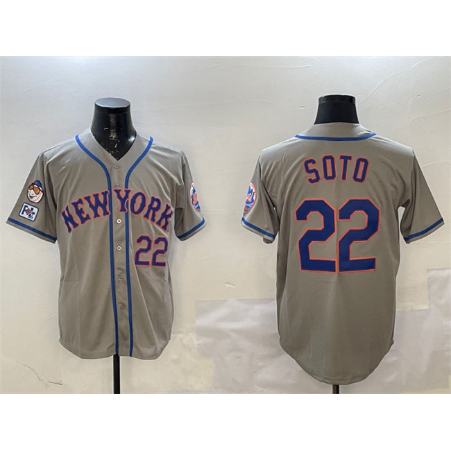 New York Mets #22 Juan Soto Grey HOLBERT 2025 Spring Training Alternate Limited Stitched Jersey