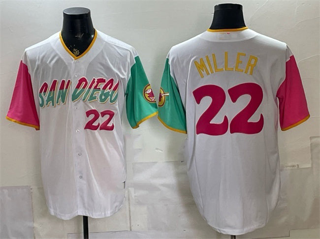 San Diego Padres #22 Mason Miller 2022 White HOLBERT City Connect Cool Base Stitched Jersey