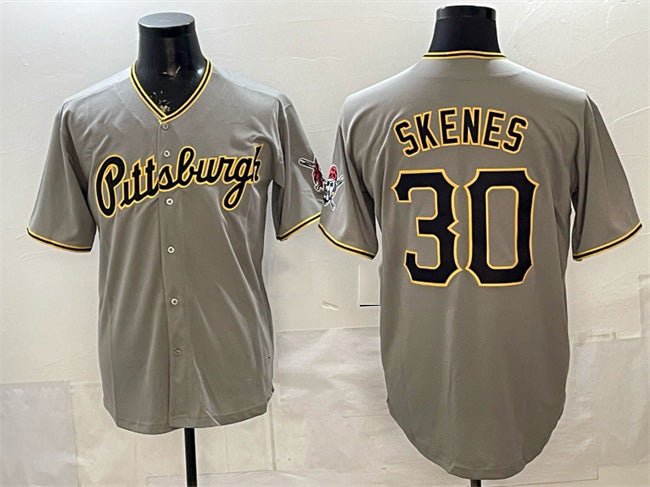 Pittsburgh Pirates #30 Paul Skenes Gray HOLBERT Limited Stitched Jersey