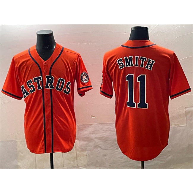 Houston Astros #11 Cam Smith Orange HOLBERT Cool Base Stitched Jersey