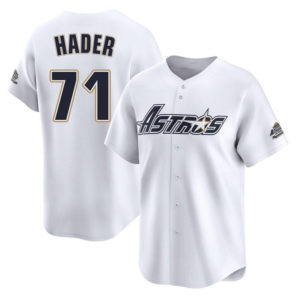 Houston Astros #71 Josh Hader Player White HOLBERT Throwback Cooperstown Collection Limited Stitched Jerseys