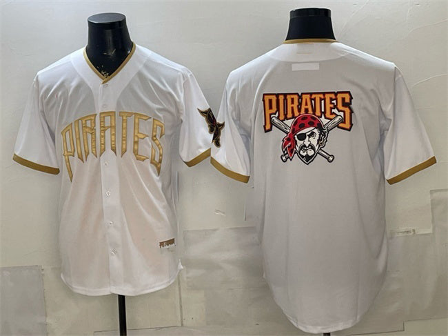 Pittsburgh Pirates Team Big Logo White HOLBERT 2026 City Connect Stadium Stitched Jersey
