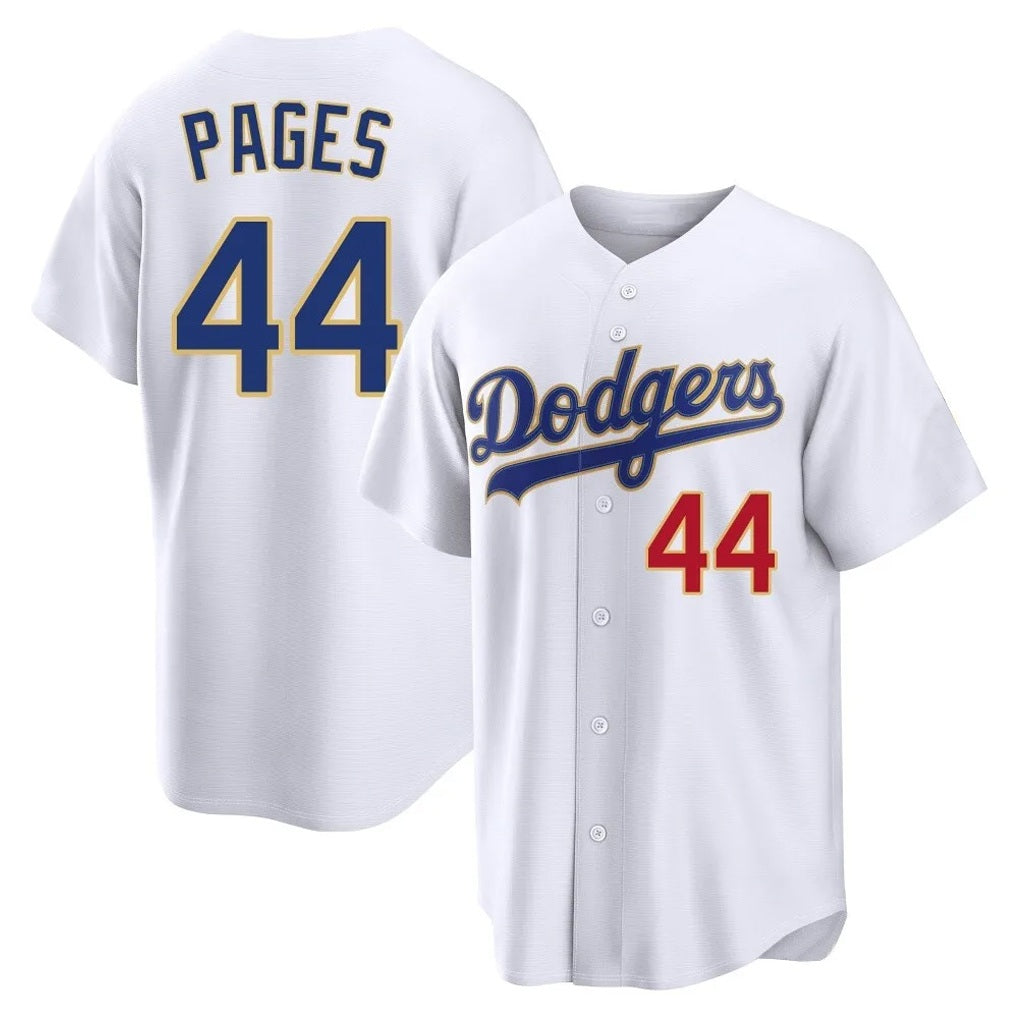 Los Angeles Dodgers #44 Andy Pages Player Gold White HOLBERT 2026 Collection Stadium Limited Stitched Jerseys