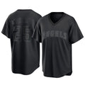 Los Angeles Angels #25 Travis d'Arnaud Player Black HOLBERT Pitch Fashion T-shirt Stitched Jerseys