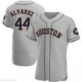 Houston Astros #44 Yordan Alvarez Authentic Gray HOLBERT Road Jerseys