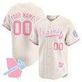 Custom Atlanta Braves Bubblegum Pink Vapor Premier Limited Jersey ¨C Cream HOLBERT