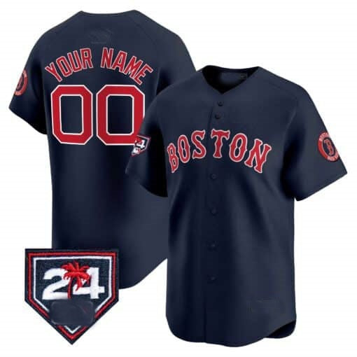 Custom Boston Red Sox 2024 Spring Training Patch Vapor Premier Limited Jersey ¨C Navy HOLBERT