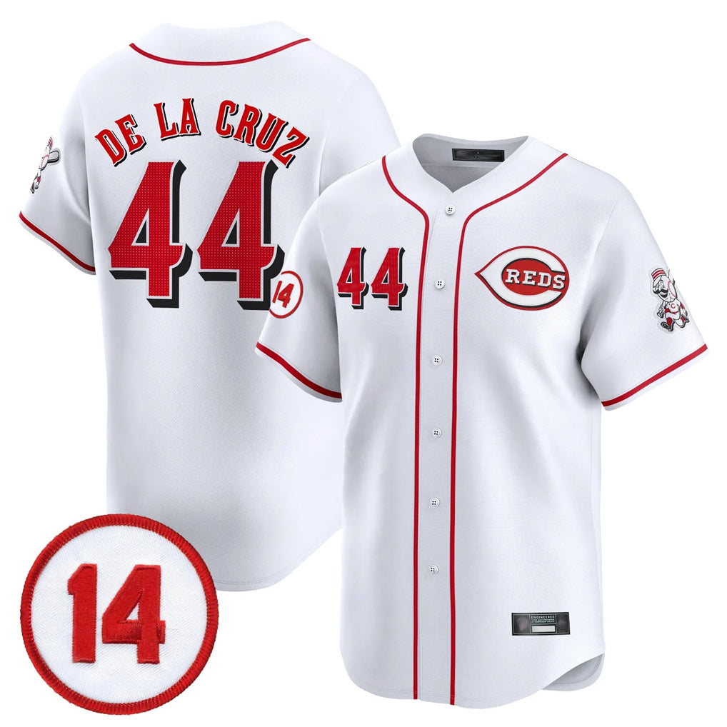 Cincinnati Reds #44 Elly De La Cruz Player White HOLBERT Vapor Premier Limited Home Stitched Jerseys